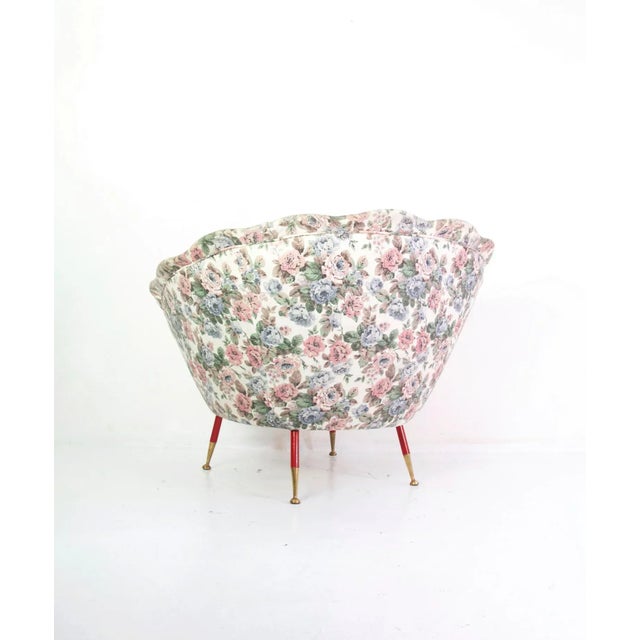 Set of Mid-Century Italian Clam Shell Armchairs, 1950s For Sale - Image 10 of 12