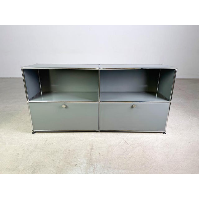 Beautiful USM Haller sideboard (2x2) with two drawers for sale. The sideboard has been professionally cleaned and...