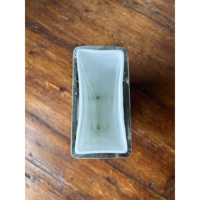 Mid 20th Century Vintage German Spiegelau Rectangular Vase For Sale - Image 5 of 6