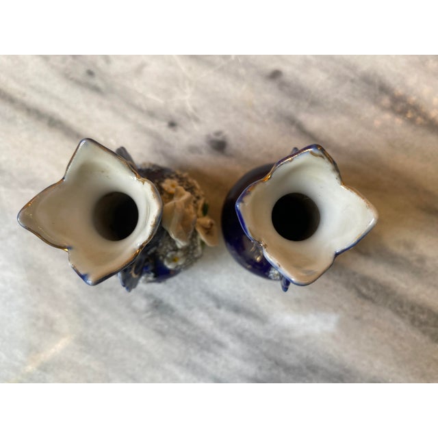 Mid 19th Century Old Paris Cobalt Vases- a Pair For Sale - Image 6 of 7
