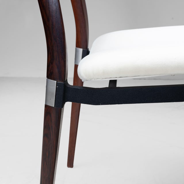 Model S82 Chairs in White Mohair by Eugenio Gerli for Tecno, 1960s, Set of 4 For Sale - Image 13 of 17