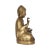 Asian Antique A Vintage Solid Brass Blessing Buddha Statue in the Tibetan Style. 4.5"x3.5"x7.5 For Sale - Image 3 of 8