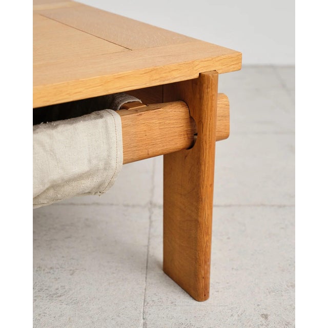 Large Brutalist Coffee Table in Oak by Tage Poulsen, Denmark, 1960s For Sale - Image 16 of 18