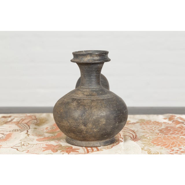 17th Century Chinese Ming Dynasty 17th Century Earthenware Ewer Kendi Ritual Water Vessel For Sale - Image 5 of 13