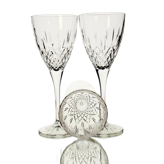 Set of Three Royal Doulton Earlswood Lead Crystal Goblets 8.125" For Sale - Image 11 of 11