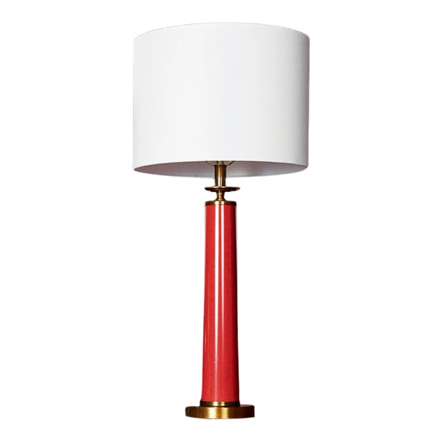 Currey & Co. Rhyme Red Table Lamp For Sale