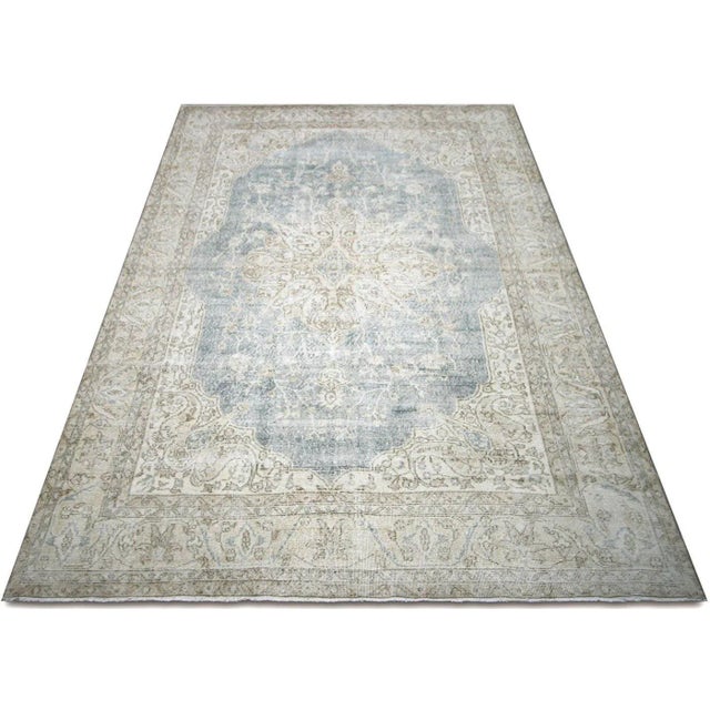 1960s Turkish Oushak Rug For Sale In Los Angeles - Image 6 of 7