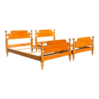 Solid Maple Twin Beds- a Pair For Sale