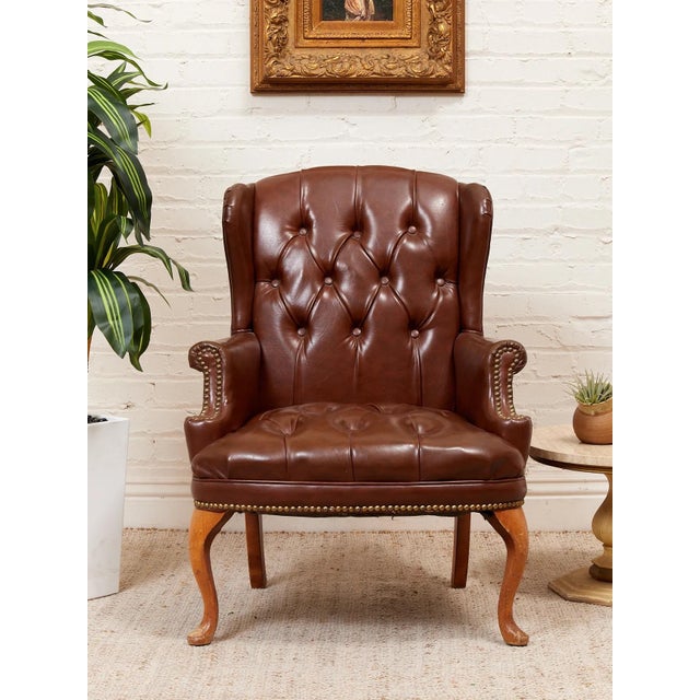 Mid 20th Century Medium Size Wing Back Chair For Sale - Image 4 of 12