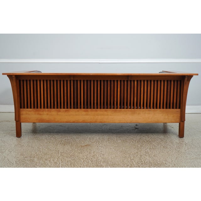 Stickley Cherry Arts & Crafts Prairie Sofa For Sale - Image 14 of 18