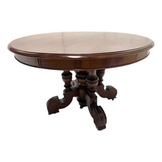 Napoleon III Dining Table in Mahogany and Veneer For Sale