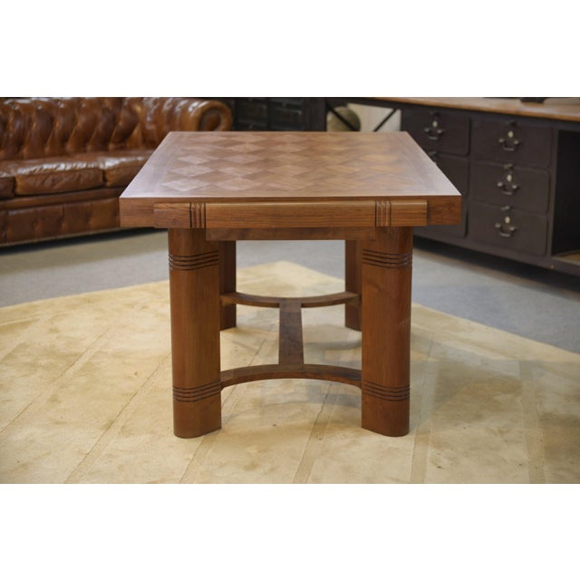 Walnut Dining Table, 1940s For Sale - Image 9 of 14