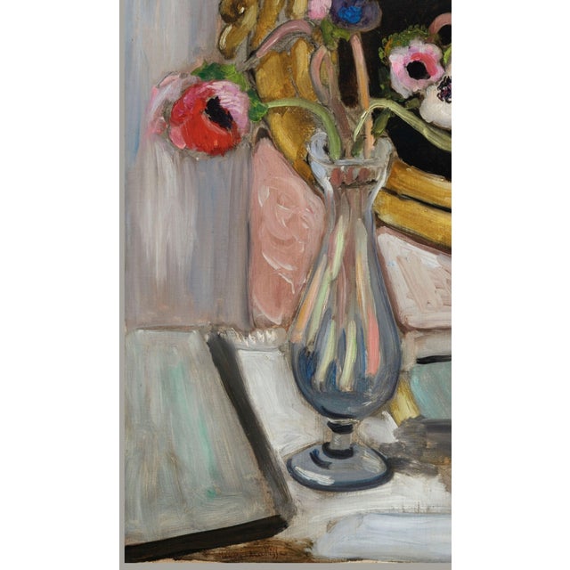 1919 French Floral Still Life Art Print, Black Mirror and Anemones by Henri Matisse - 18" X 24" For Sale In Buffalo - Image 6 of 8