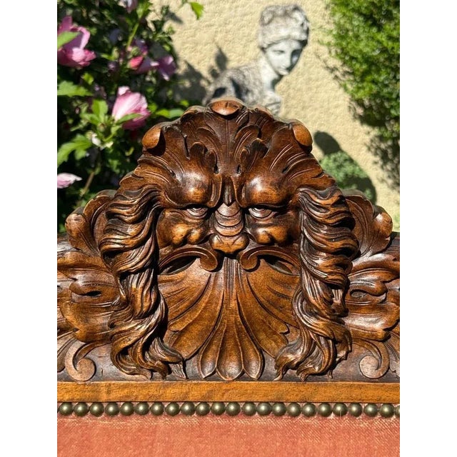 Renaissance Style Walnut Armchair For Sale - Image 5 of 13