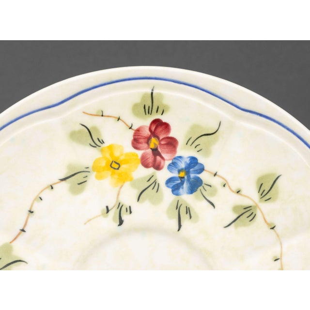 French French Longchamp "Nemours" Ceramic Partial Dinner Service Set For Sale - Image 3 of 18