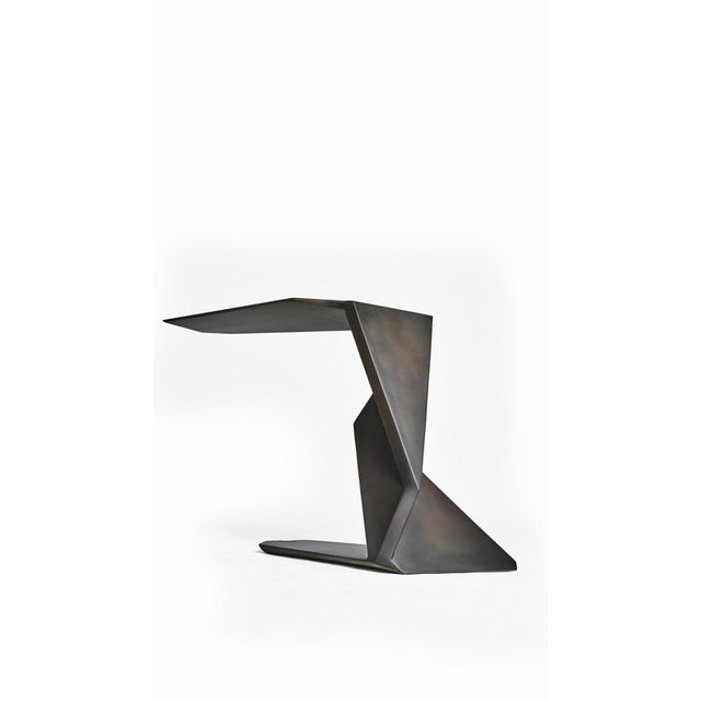 Samotrax Console Table with Anti-Flex Metal Core and Aluminium Plates by Orfeo Studio For Sale - Image 4 of 13