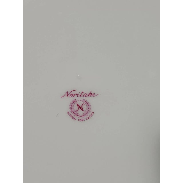 Green Vintage Japanese Noritake Porcelain Painted Ship Mitsui Line Decorative Plate For Sale - Image 8 of 9