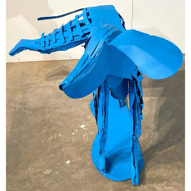 Pop Art Garden Fountain/ Sculpture of a Standing Blue Dog Chairish