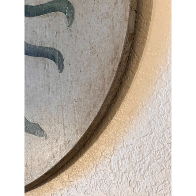 Allegorical Hand-Painted Oil on Wood Baroque Wall Hanging Plaque of Winged Medusa For Sale - Image 12 of 15