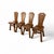 4 x Mid-Century Brutalist Dining Chairs, Belgium / 1970s Solid wood/oak Well-formed and crafted. Width 38.5Depth 50 Height...