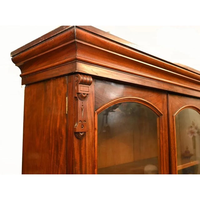 Victorian Library Bookcase Cabinet in Mahogany, 1840 For Sale - Image 9 of 13