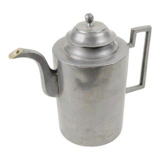 1900 Chinese Republic Period Pewter and Brass Kettle For Sale