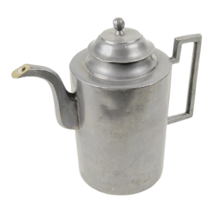 1900 Chinese Republic Period Pewter and Brass Kettle