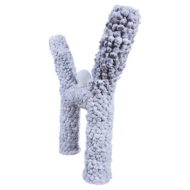 H Sculpted Lamp by Johan Destrumelle For Sale - Image 6 of 6