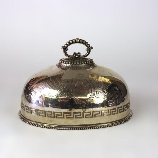 Victorian Antique Sheffield Victorian Silver Plated Dome C1890 For Sale - Image 3 of 7