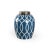 A Midsize Ginger Jar Featuring An Elongated Graceful Geometric Design In Metallic Satin Gold With A Coordinating Lid...