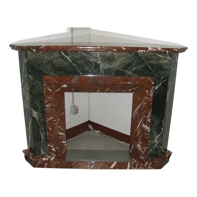 Antique Marble Corner Fireplace, 1920s-1930s For Sale