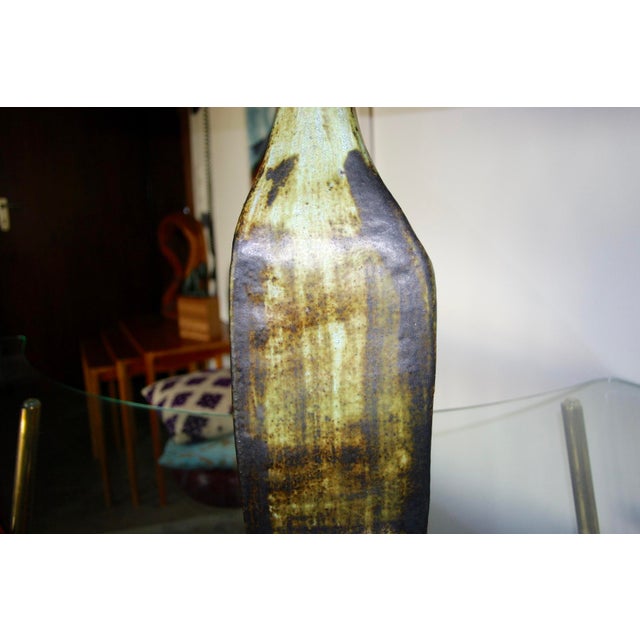 Vintage Brutalist Ceramic Lamp by Nicole Raude, Paris, 1950 For Sale - Image 6 of 11
