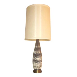 Brass Atomic Spoke Fat Glazed Drip MCM Lamp For Sale