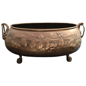 French Oval Jardiniere or Planter Ball and Claw Feet, 19th Century
