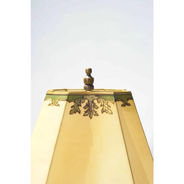 19th c. carved wood pedestal converted to floor lamp 65"H 16.5"x16.5" base