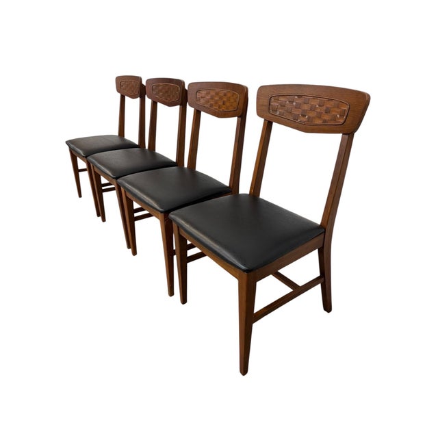 Mid-Century Modern Mid-Century Modern Walnut Dining Chairs - Set of 4 For Sale - Image 3 of 6