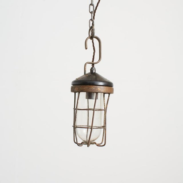Antique Inspection Pendant Light, 1930s For Sale - Image 3 of 8