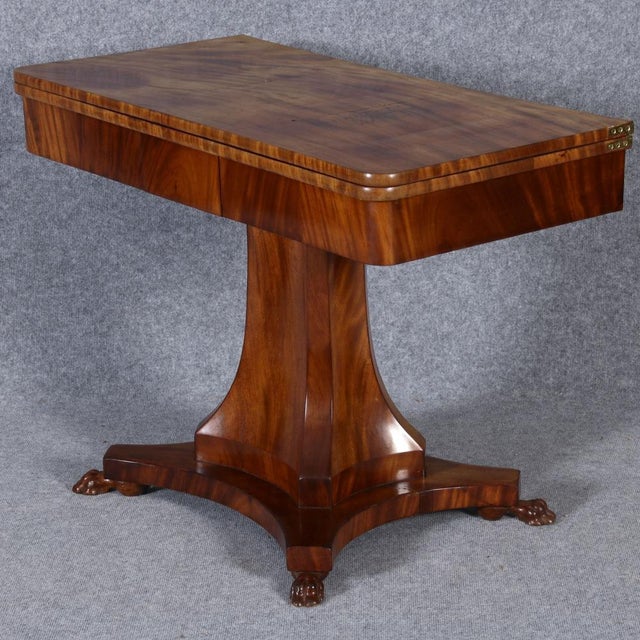 Biedermeier Game Side Table in Mahogany, 1820 For Sale - Image 6 of 18