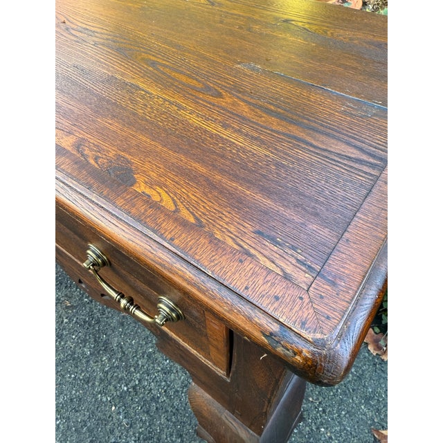 Wood 18th Century Georgian Reproduction Rustic Oak Sideboard / Console For Sale - Image 7 of 12