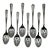 1920s Art Deco Sterling Monogrammed 4 Inch Spoons by Towle Silversmiths - Set of 8 For Sale