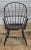 Late 20th Century Late 20th Century Pair of Adriance Heritage Sack Back Windsor Arm Chairs Bench Made Black Finish For Sale - Image 5 of 9