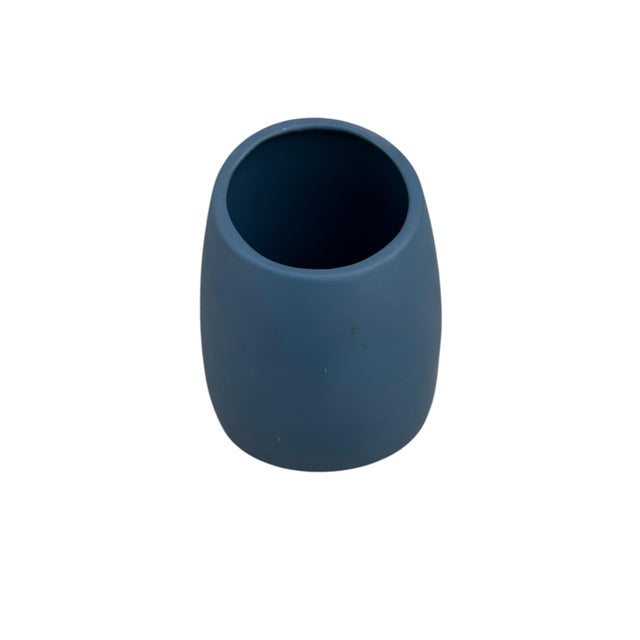 1970s Blue Ceramic Vase, Italy, 1970s For Sale - Image 5 of 5