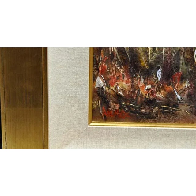 "Untitled" by Aromaz Original Oil Painting on Canvas Hand Signed by the Artist Image Size: 12" x 24" Framed Size: 21.5" x...