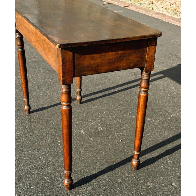Early 19th Century Early 19th Century George III Two-Drawer Side Table For Sale - Image 5 of 10