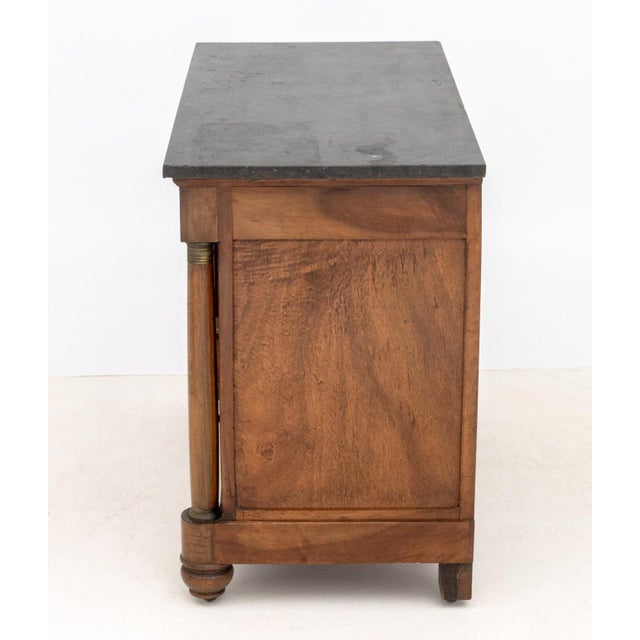 Brown Empire Walnut & Black Marble Top Commode, Circa 1815 For Sale - Image 8 of 9