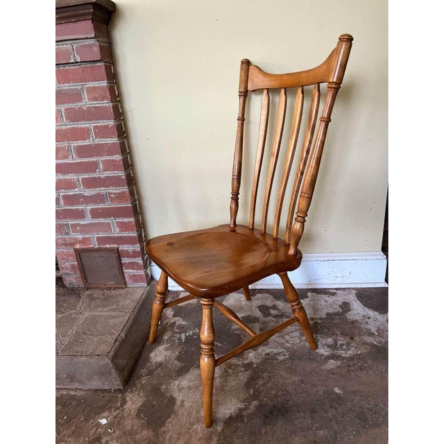 1950s Cushman Colonial Maple Spindle Back Dining Chairs- Set of 8 For Sale - Image 13 of 18