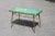 Golden Brass and Green Glass Top Coffee Table, 1950s For Sale - Image 11 of 11
