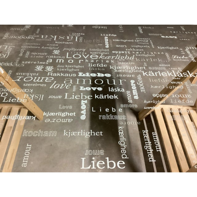 French Glass “Love” Desk For Sale - Image 4 of 9