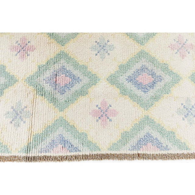 Vintage Swedish Rya Rug Doris Leslie Blau Size: 6'3" × 10'1" (190 × 307 cm) This vintage Swedish Rya rug features a plush,...