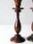 Vintage Wooden Candlestick Holders Pair For Sale - Image 6 of 10